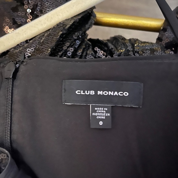 Club Monaco Black Sequin Pleated Maxi Dress – Formal Occasion, Worn Once - Picture 4 of 10